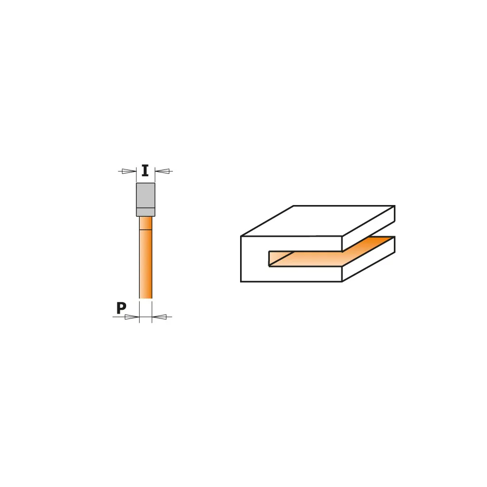 CMT 3-Flute Slot Cutter with Arbor and Bearing - 1/4 in. Slot - 1/4 in. Shank