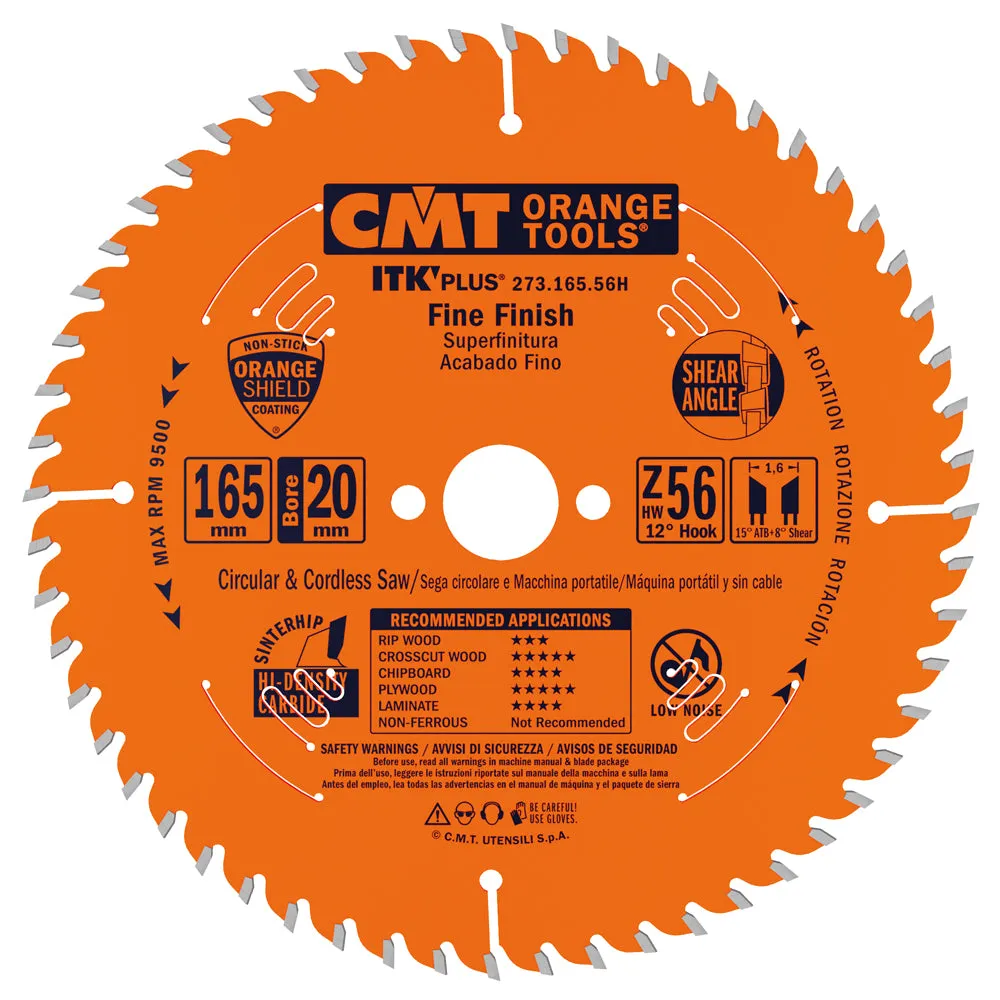 CMT Orange Tools 273.160.56H ULTRA FINISH 160x1.8/1.2x20mm( 16)  T=56 ATB SHEAR