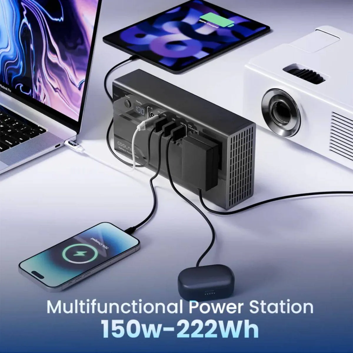 Compact Solar Power Station - 222Wh - 200Watt - 60000mAh