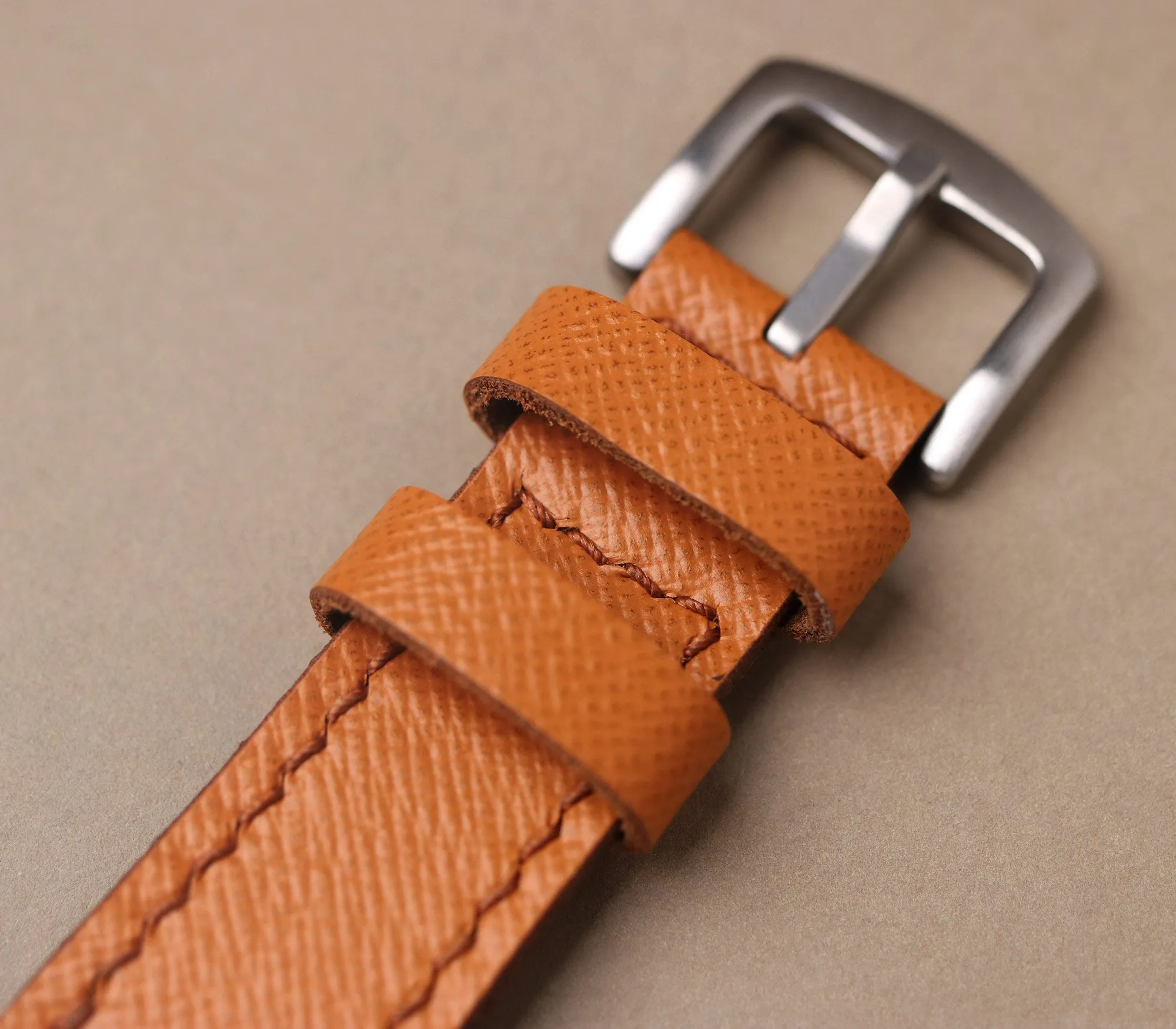 Custom Made Apple Watch Strap - Caramel Saffiano