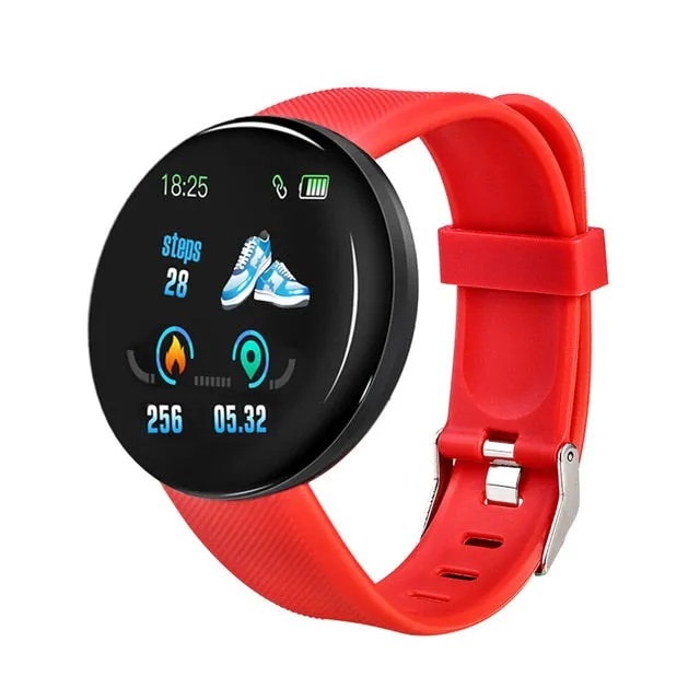 D18 Smart Fitness Watch with HR & BP Tracker, Pedometer, Call & Msg Notifications and more