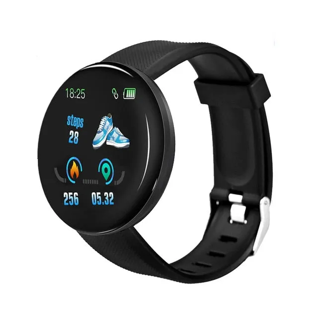 D18 Smart Fitness Watch with HR & BP Tracker, Pedometer, Call & Msg Notifications and more