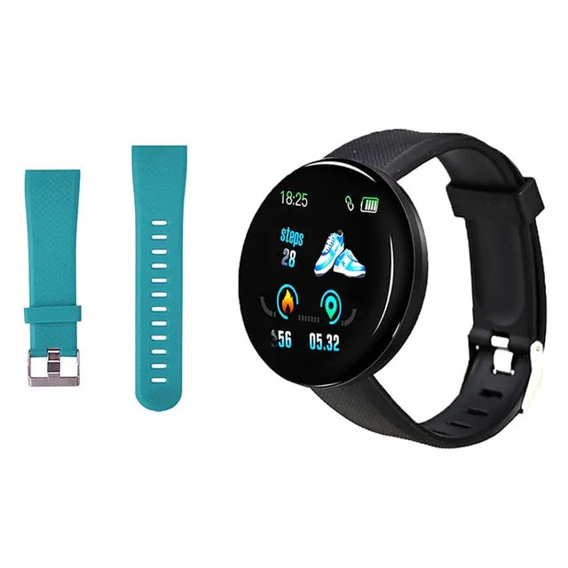 D18 Smart Fitness Watch with HR & BP Tracker, Pedometer, Call & Msg Notifications and more