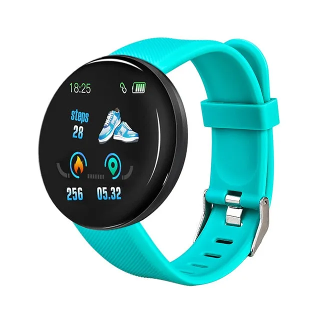 D18 Smart Fitness Watch with HR & BP Tracker, Pedometer, Call & Msg Notifications and more