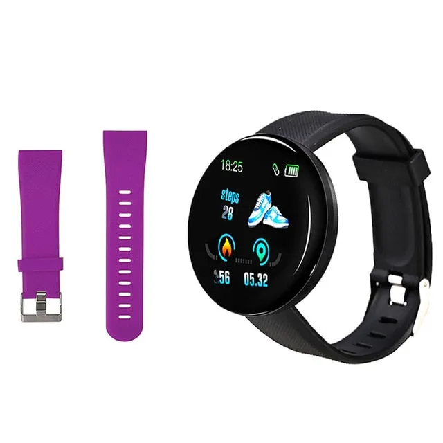 D18 Smart Fitness Watch with HR & BP Tracker, Pedometer, Call & Msg Notifications and more