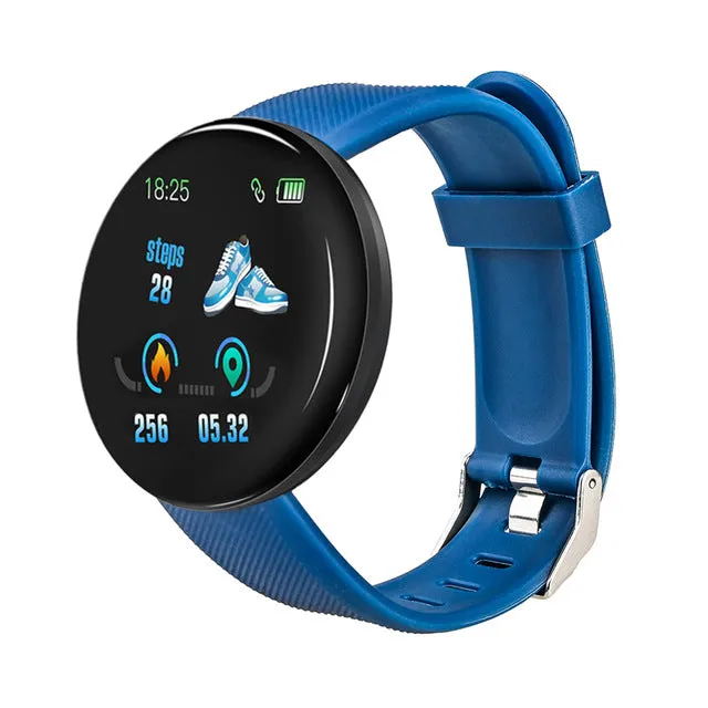 D18 Smart Fitness Watch with HR & BP Tracker, Pedometer, Call & Msg Notifications and more