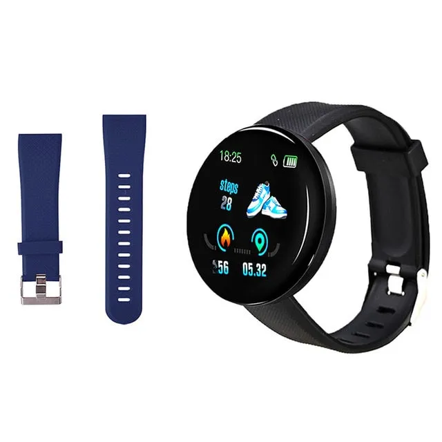 D18 Smart Fitness Watch with HR & BP Tracker, Pedometer, Call & Msg Notifications and more