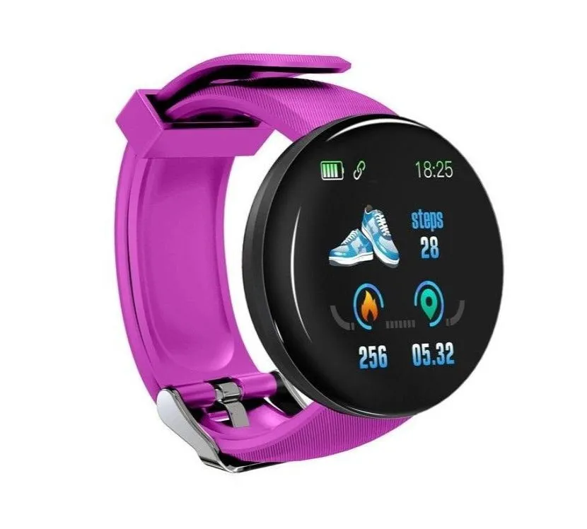 D18 Smart Fitness Watch with HR & BP Tracker, Pedometer, Call & Msg Notifications and more