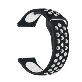 Dotted Silicone Strap for Amazfit Bip/Lite/GTS/MINI/GTR 42mm-Black & White