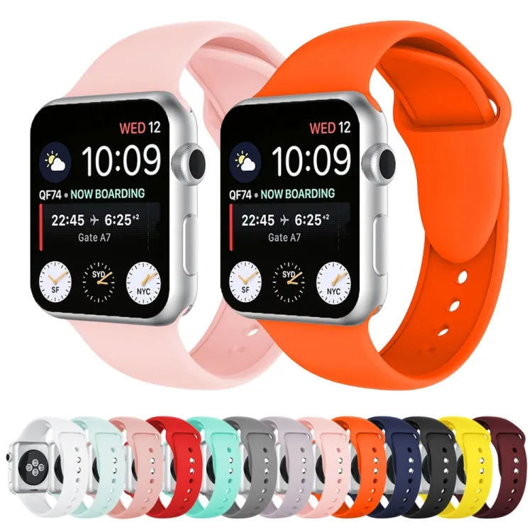 Double Rivets Silicone Watch Band for Apple Watch Series 3 & 2 & 1 38mm(Rose Red)