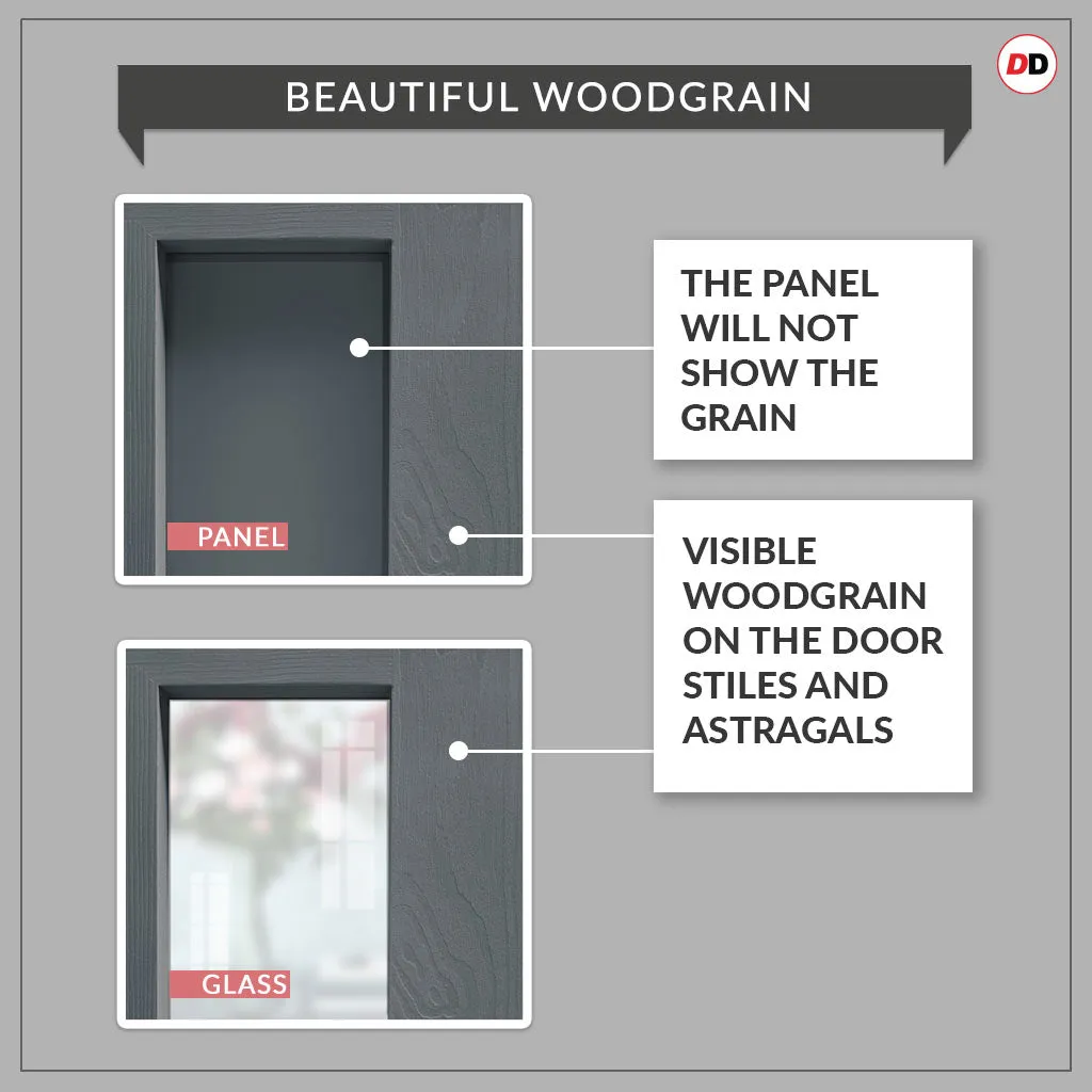 Double Sliding Door & Premium Wall Track - Eco-Urban® Tromso 9 Panel Doors DD6402 - 6 Colour Options