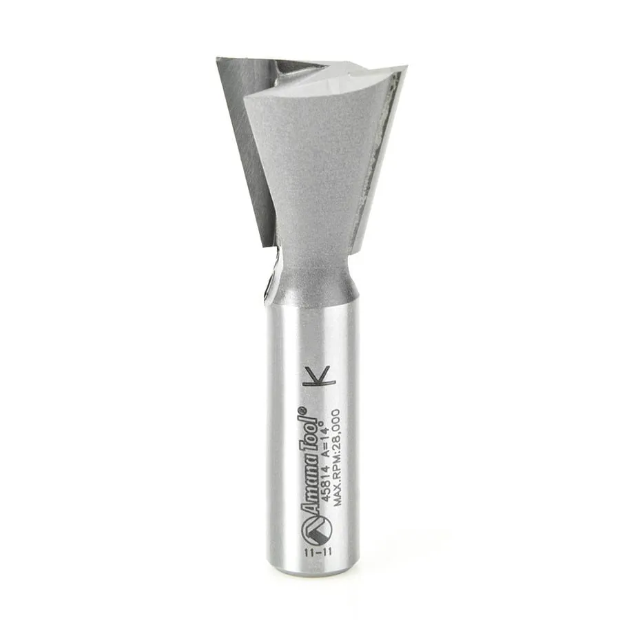 Dovetail Router Bit | 14°x 1" Dia x 1" x 1⁄2 Shank | 45814 | 738685858141