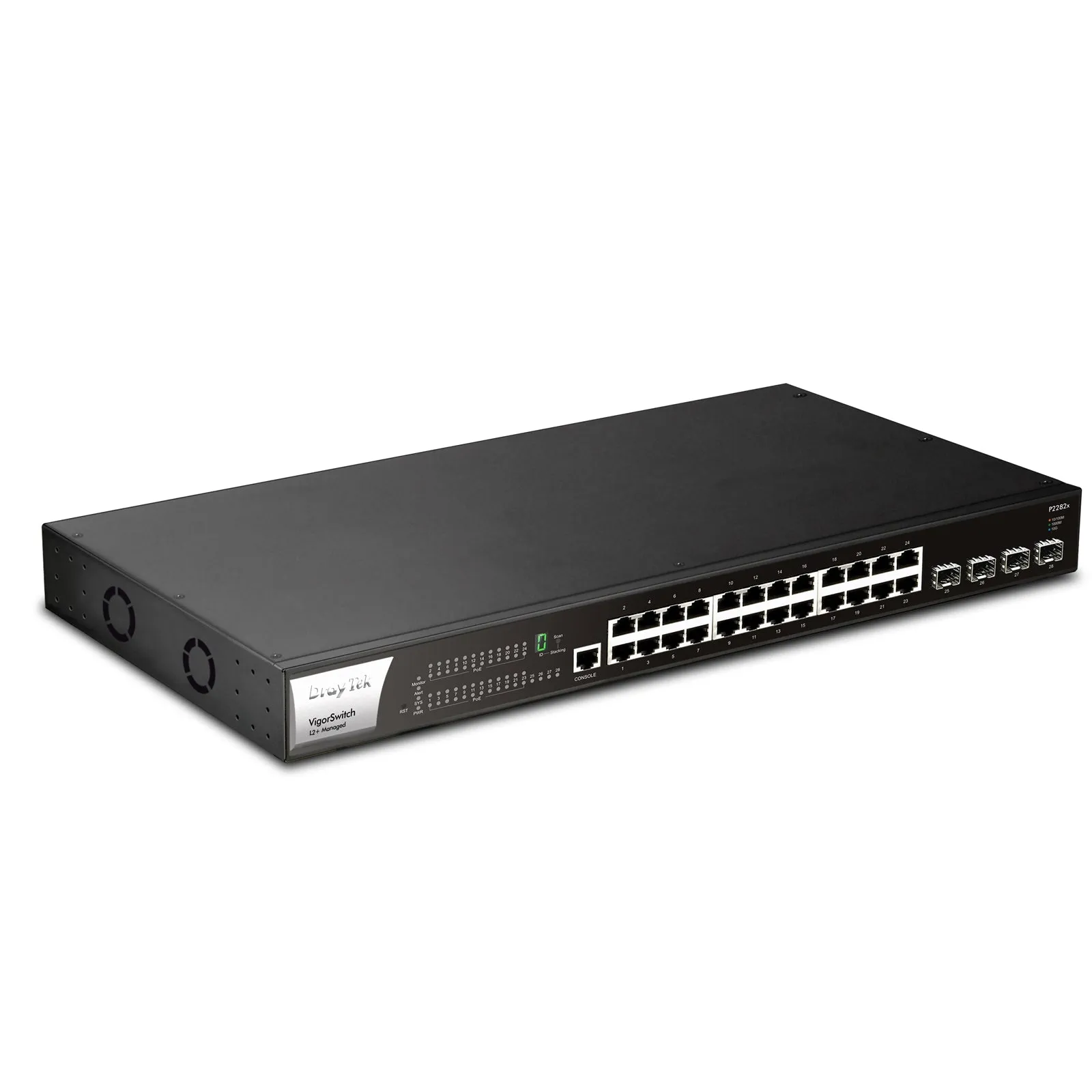 DrayTek VSP2282X-K VigorSwitch P2282x 24 Port POE Fully Managed Layer 2  Switch with 4x 10GbE SFP Ports