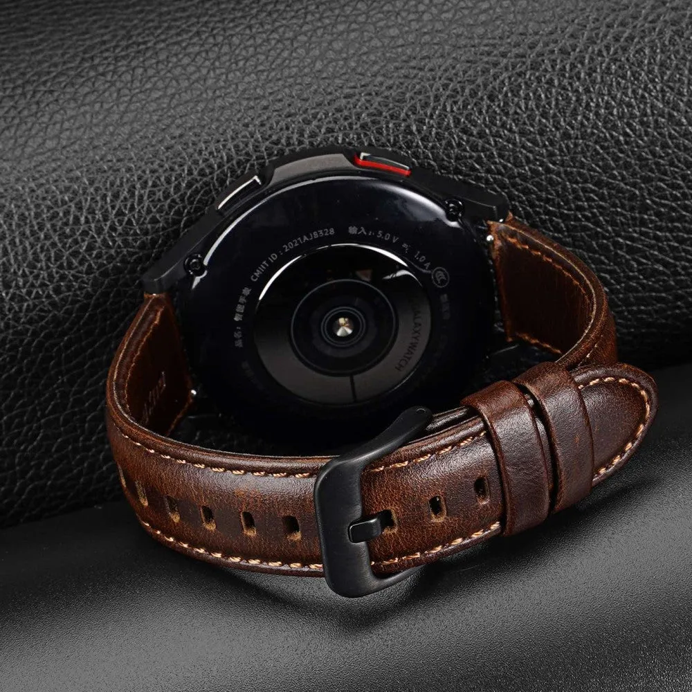 Dux Ducis - Huawei Watch 2 genuine leather strap 20mm (joint circumference: 170-220mm) - dark brown