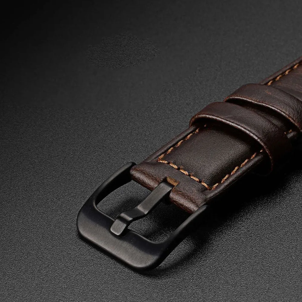 Dux Ducis - Samsung Galaxy Watch 7 (44mm) genuine leather strap 20mm (joint circumference: 170-220mm) - dark brown