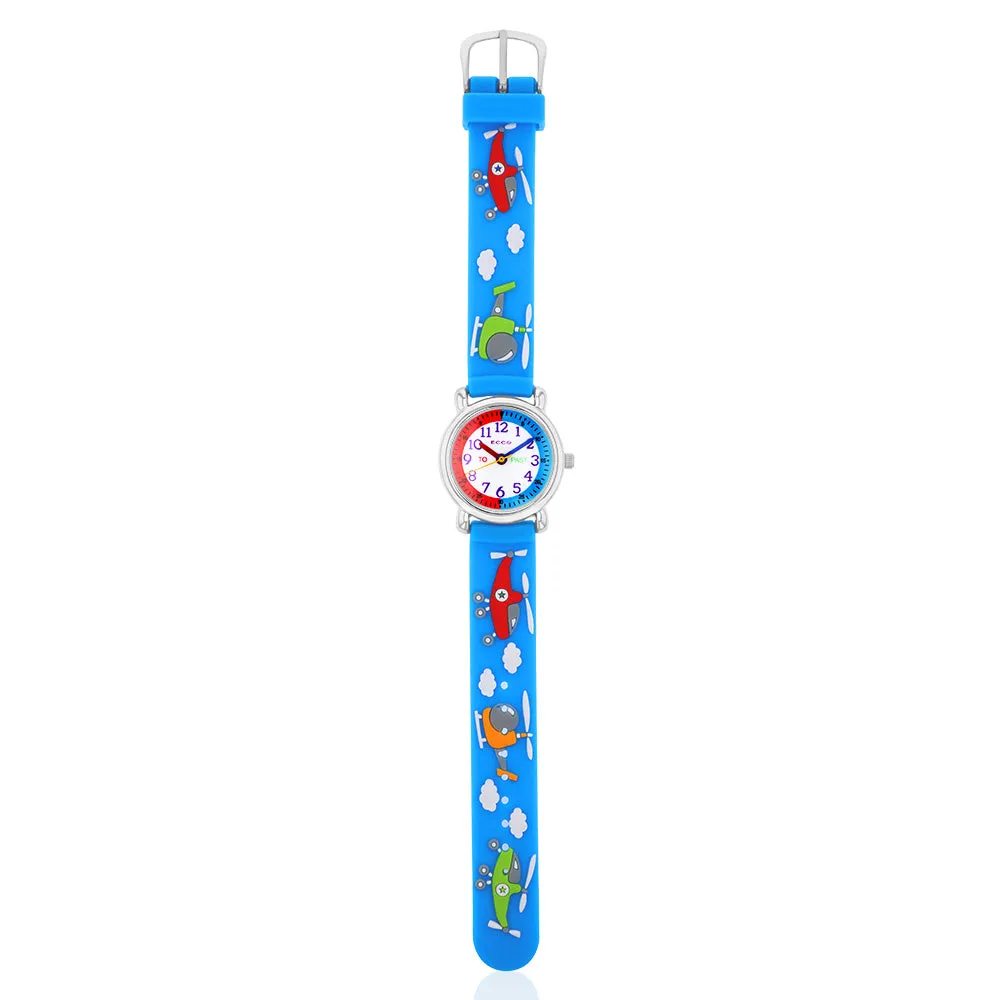 ECC Kids Helicopter Blue Strap Watch