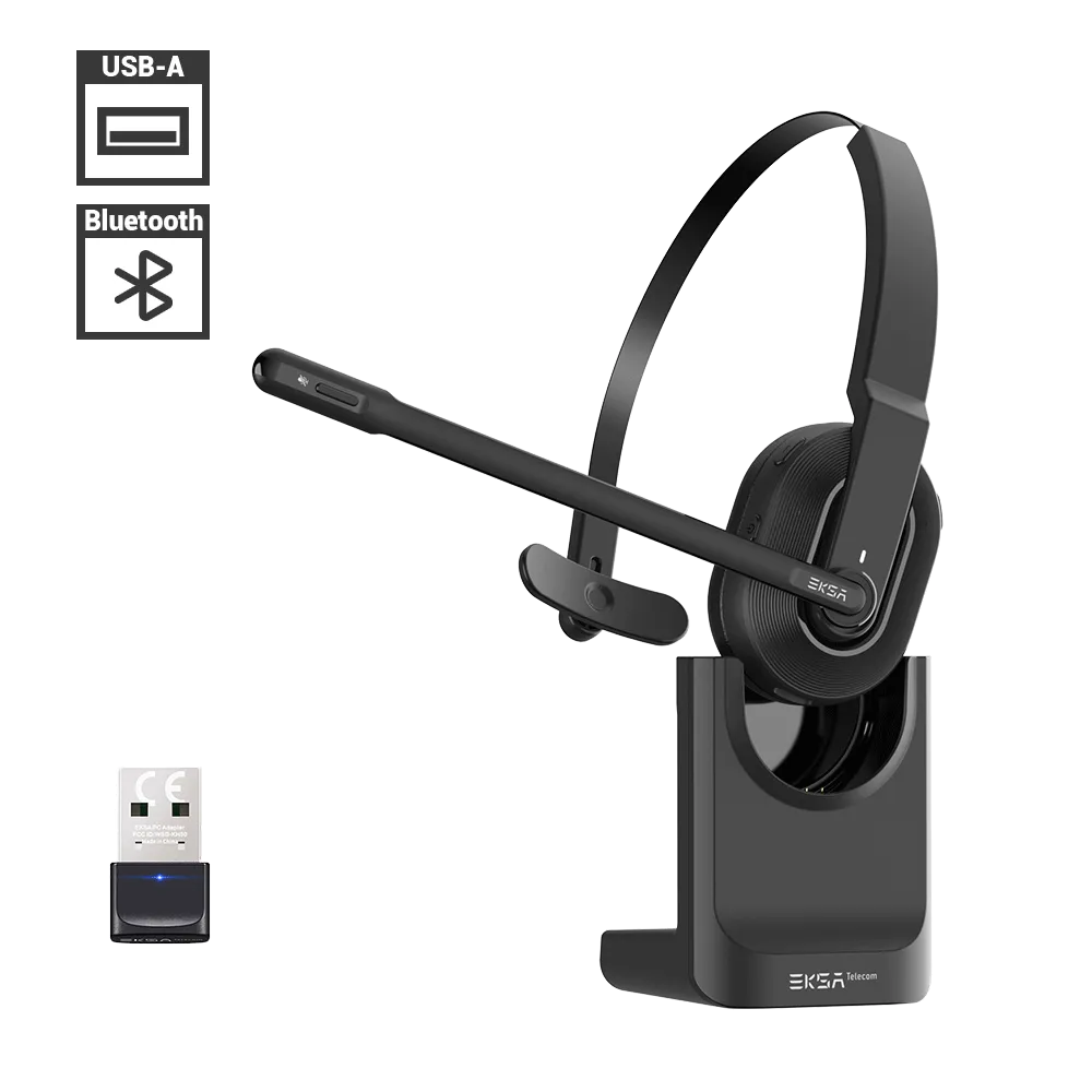 EKSAtelecom® H5 Bluetooth Computer Headset