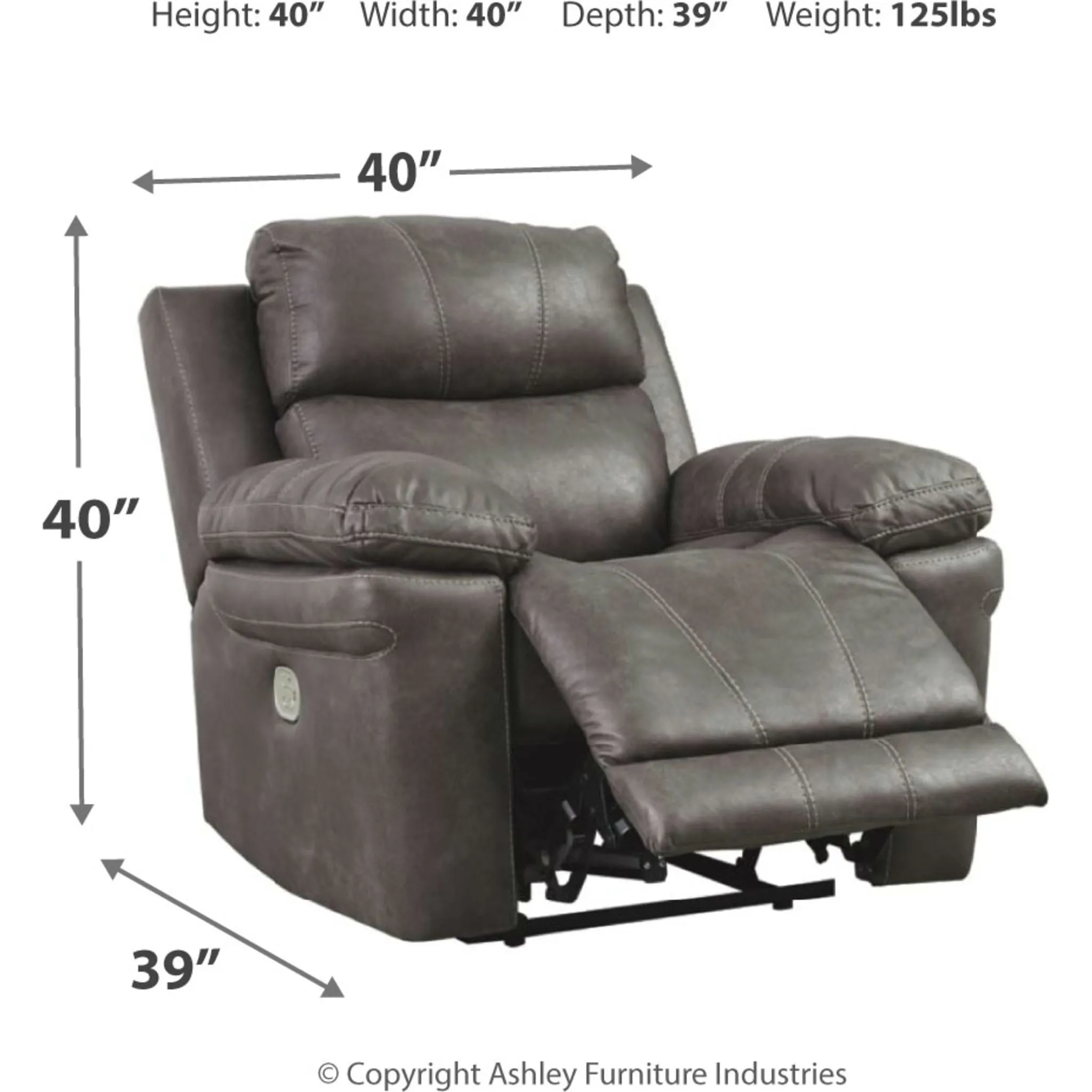 Erlangen Power Recliner with Adjustable Headrest