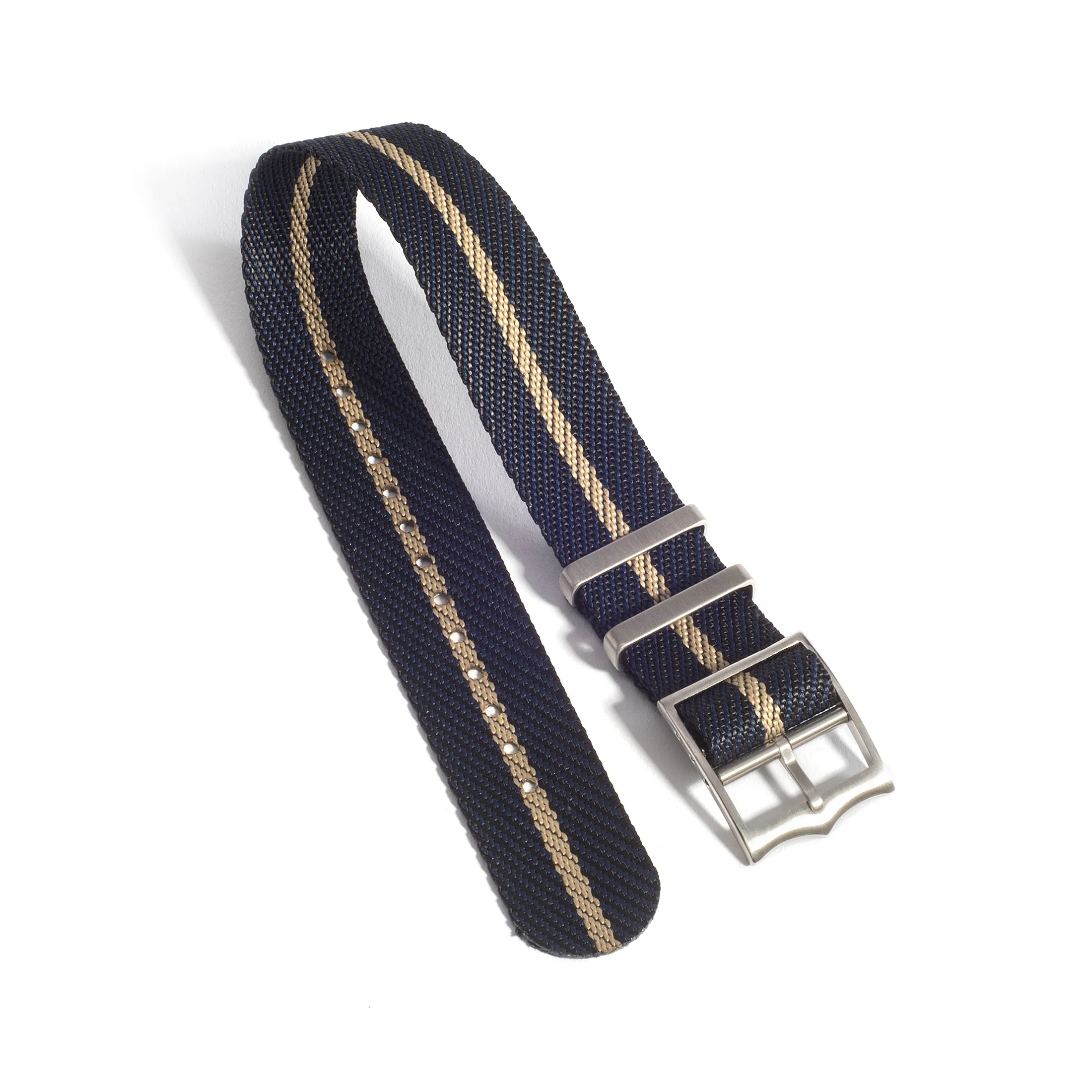 Everest Navy & Gold Single Pass Nylon Watch Band