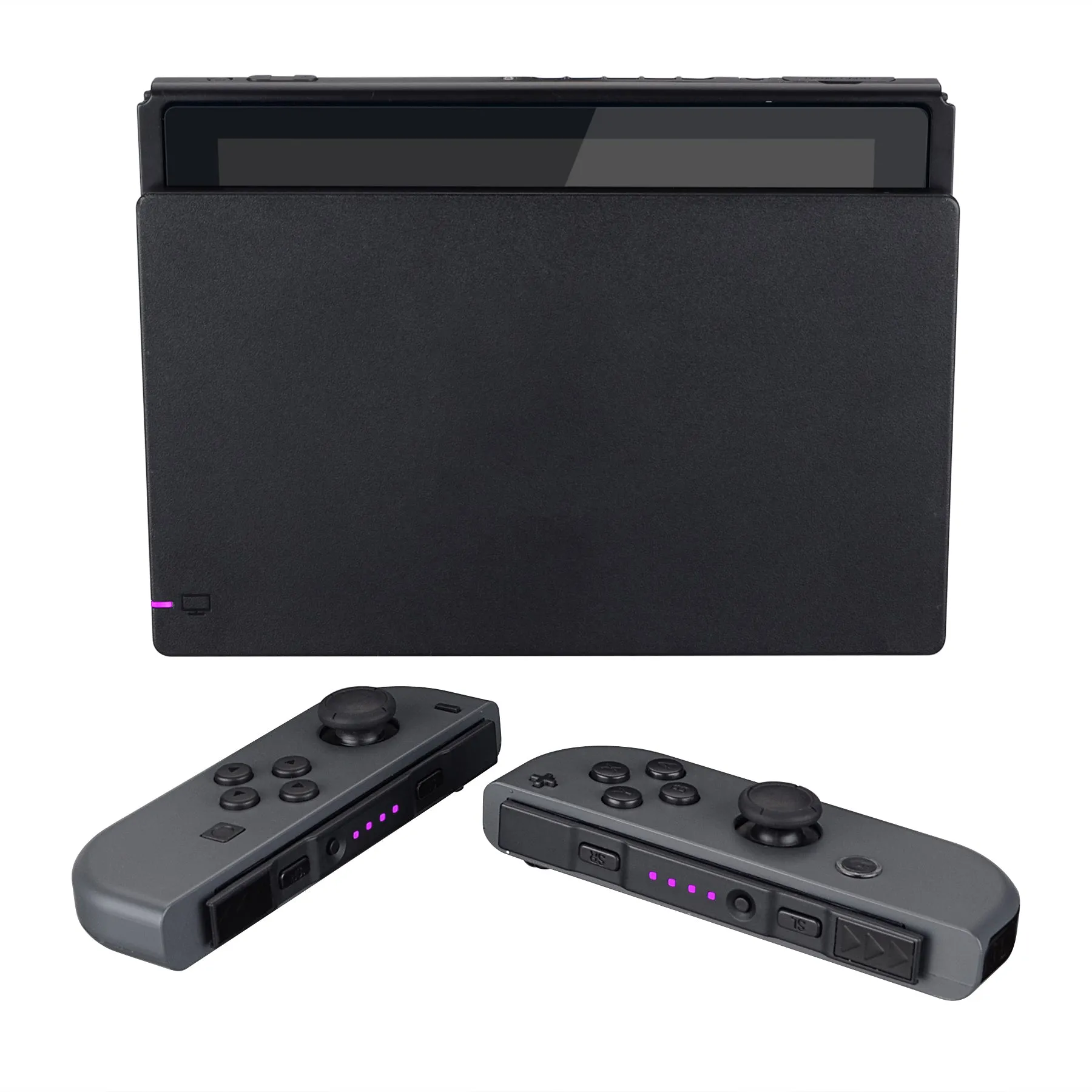 eXtremeRate Pink Firefly LED Tuning Kit for NS Switch Joycons Dock NS Joycon SL SR Buttons Ribbon Flex Cable Indicate Power LED-Joycons Dock NOT Included - NSLED006