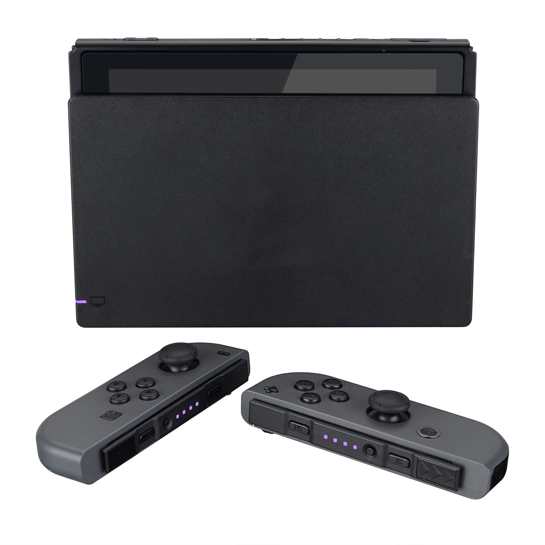 eXtremeRate Violet Firefly LED Tuning Kit for NS Switch Joycons Dock NS Joycon SL SR Buttons Ribbon Flex Cable Indicate Power LED-Joycons Dock NOT Included - NSLED009