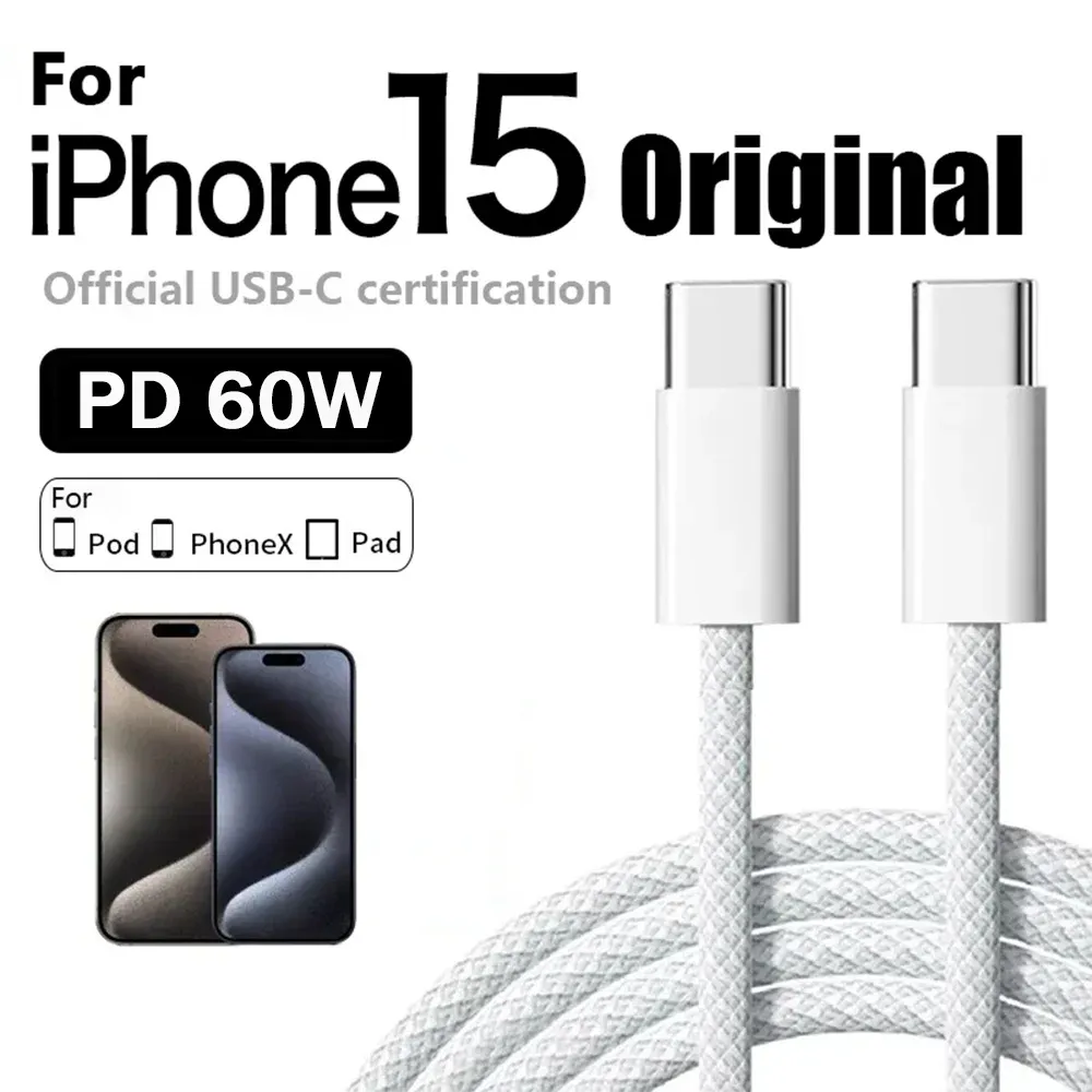 Fast Charger USB C to Type C Cable | Quick Charging for iPhone 15/16 Pro Max & Samsung Devices