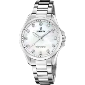 Festina Solar Energy Stainless Steel Analog (Solar Energy) Ladies Watch I Model F20654/1 Quartz Solar Movement