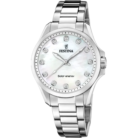 Festina Solar Energy Stainless Steel Analog (Solar Energy) Ladies Watch I Model F20654/1 Quartz Solar Movement