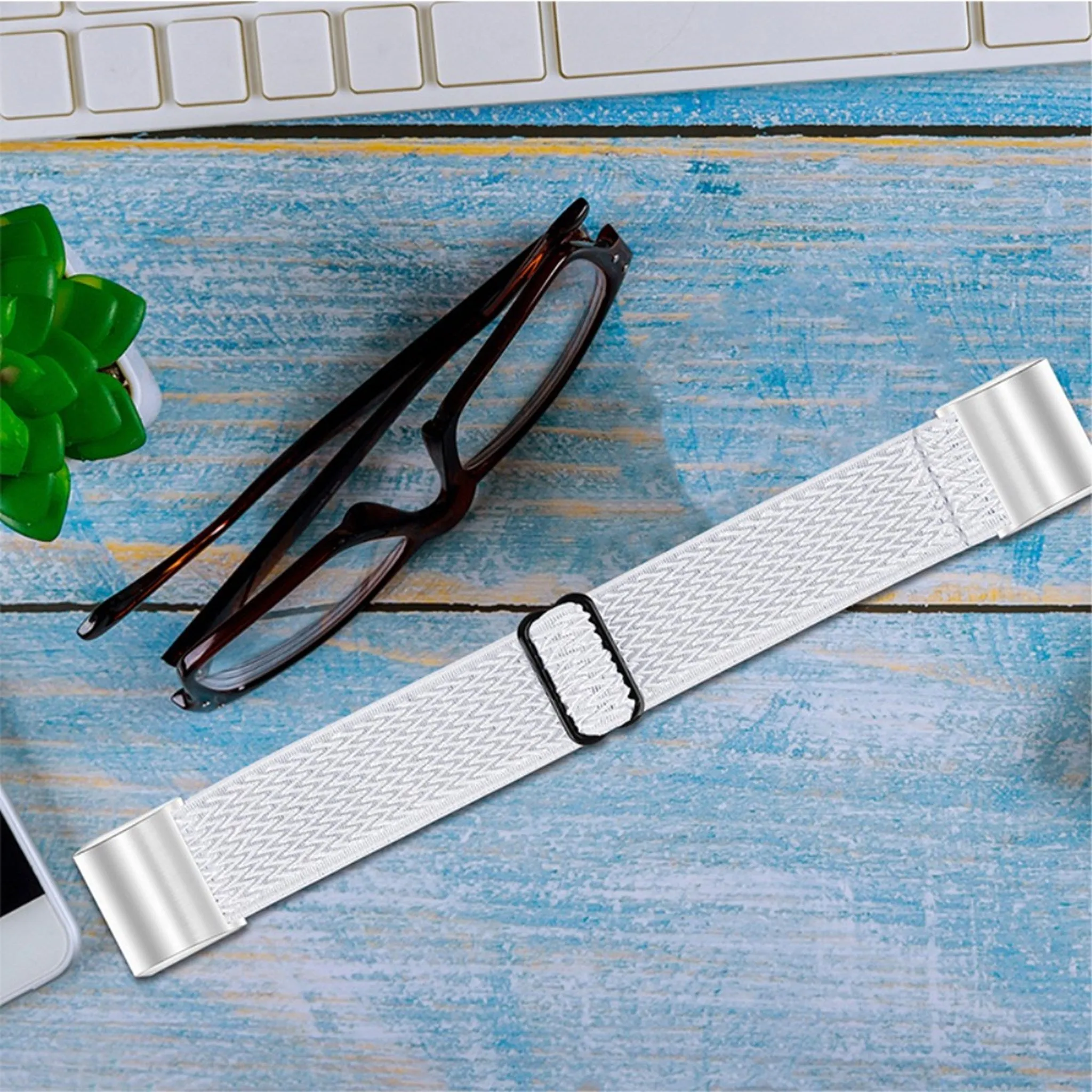 Fitbit Charge 2 nylon elastic watch strap - White