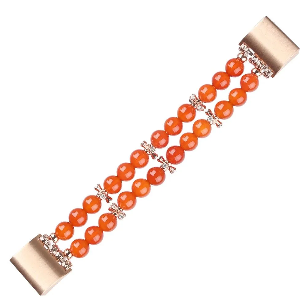 Fitbit Charge 2 two row agate stylish watch strap - Orange