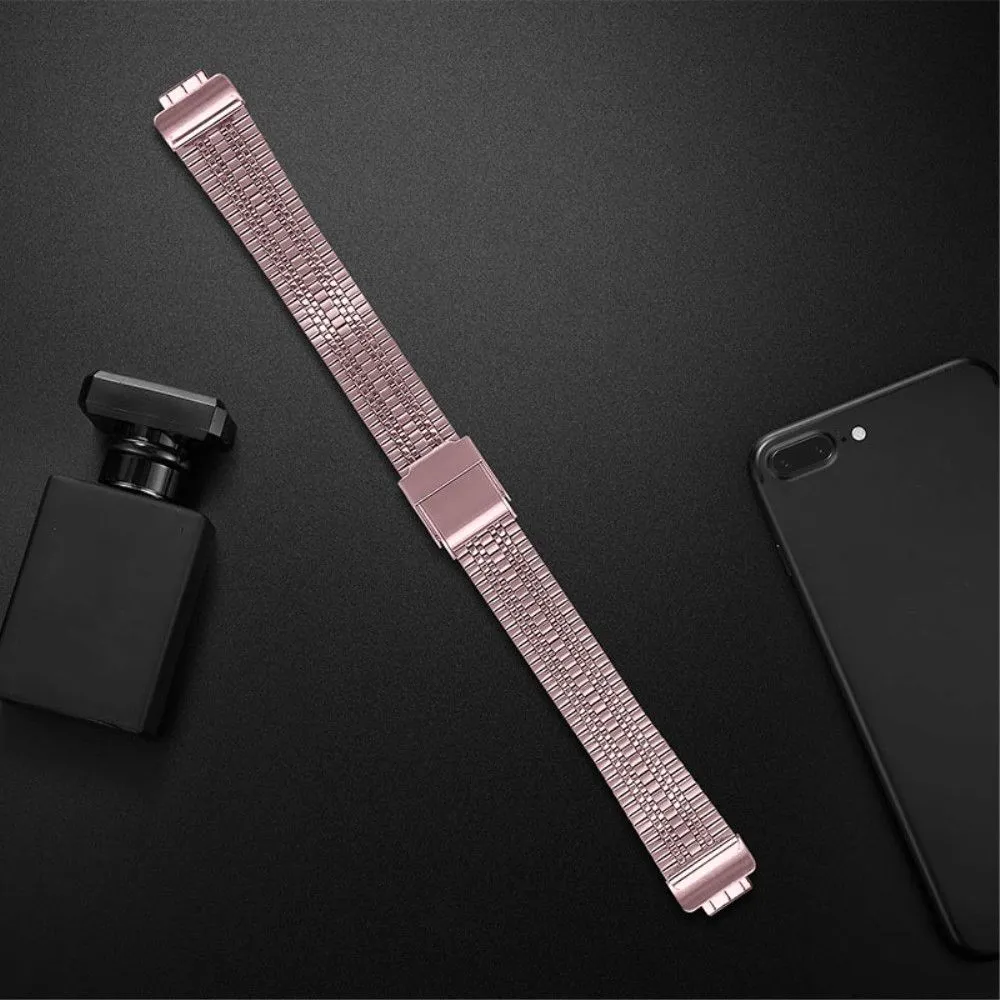 Fitbit Inspire 2 / Inspire 5 bead stainless steel watch strap - Rose Pink