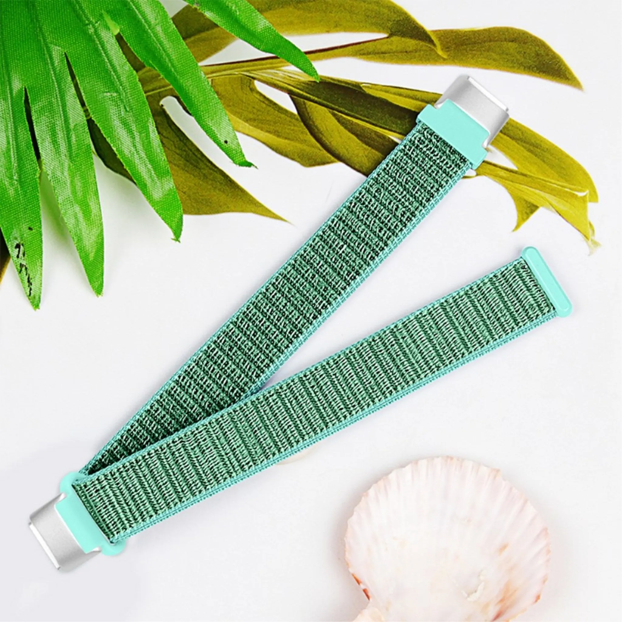 Fitbit Luxe nylon weave watch strap - Dark Green