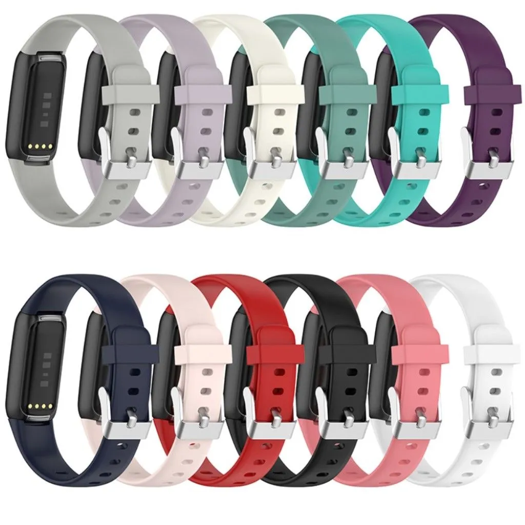 Fitbit Luxe silicone watch strap - Beige / Size: L