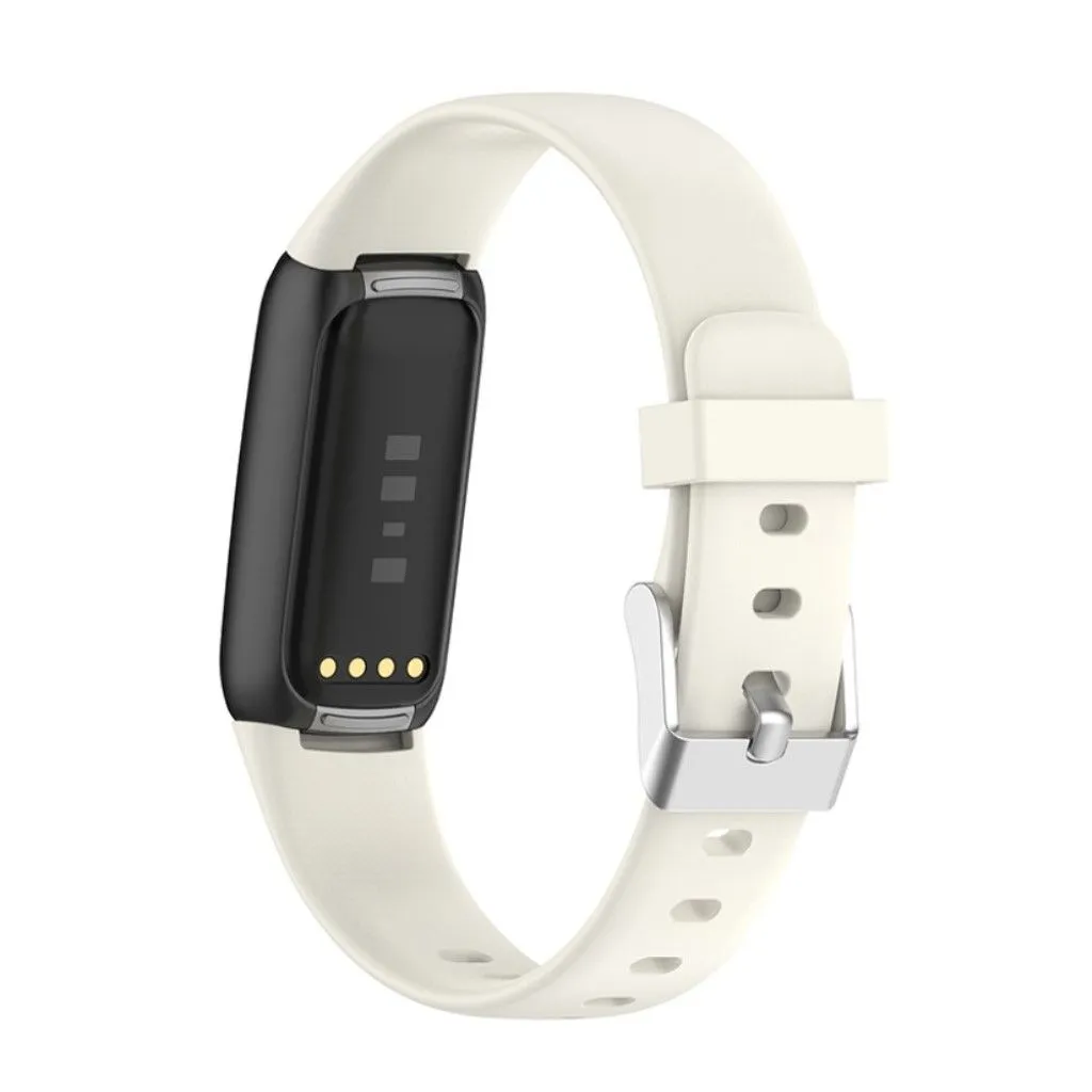 Fitbit Luxe silicone watch strap - Beige / Size: L