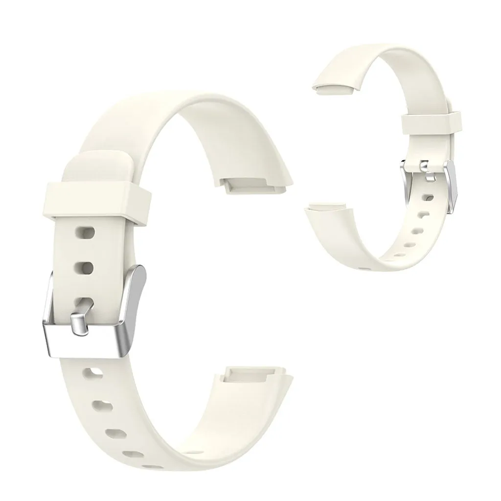 Fitbit Luxe silicone watch strap - Beige / Size: L