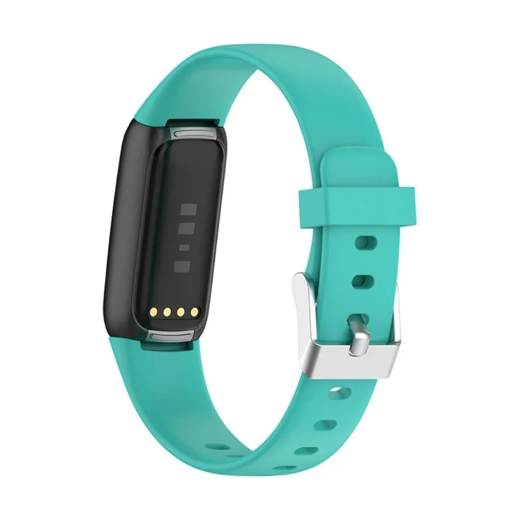 Fitbit Luxe silicone watch strap - Cyan / Size: L