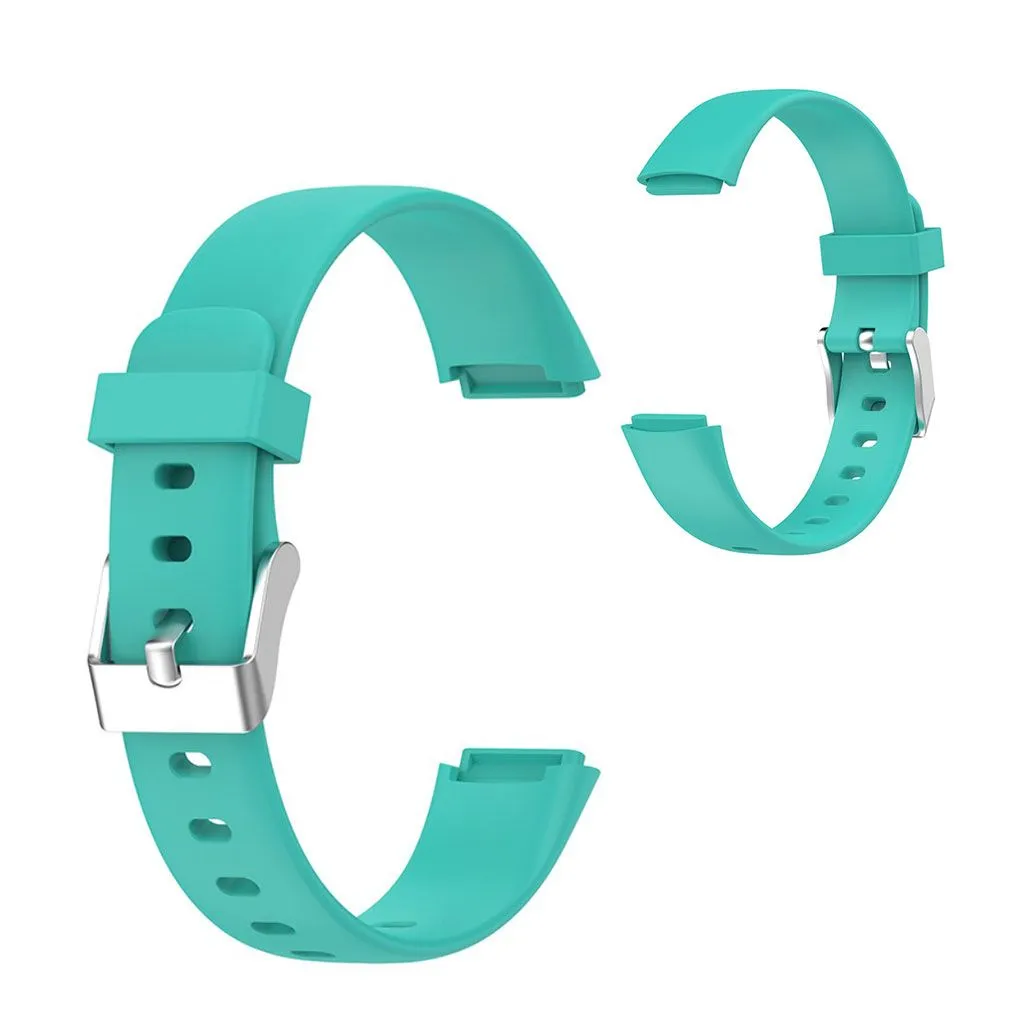 Fitbit Luxe silicone watch strap - Cyan / Size: L