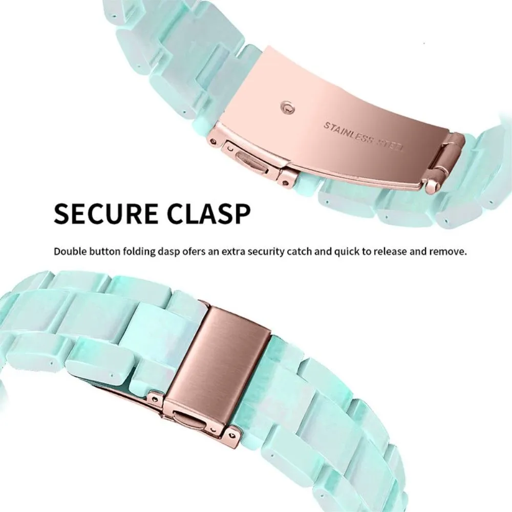 Fitbit Sense / Versa 3 resin bead watch strap - Light Green