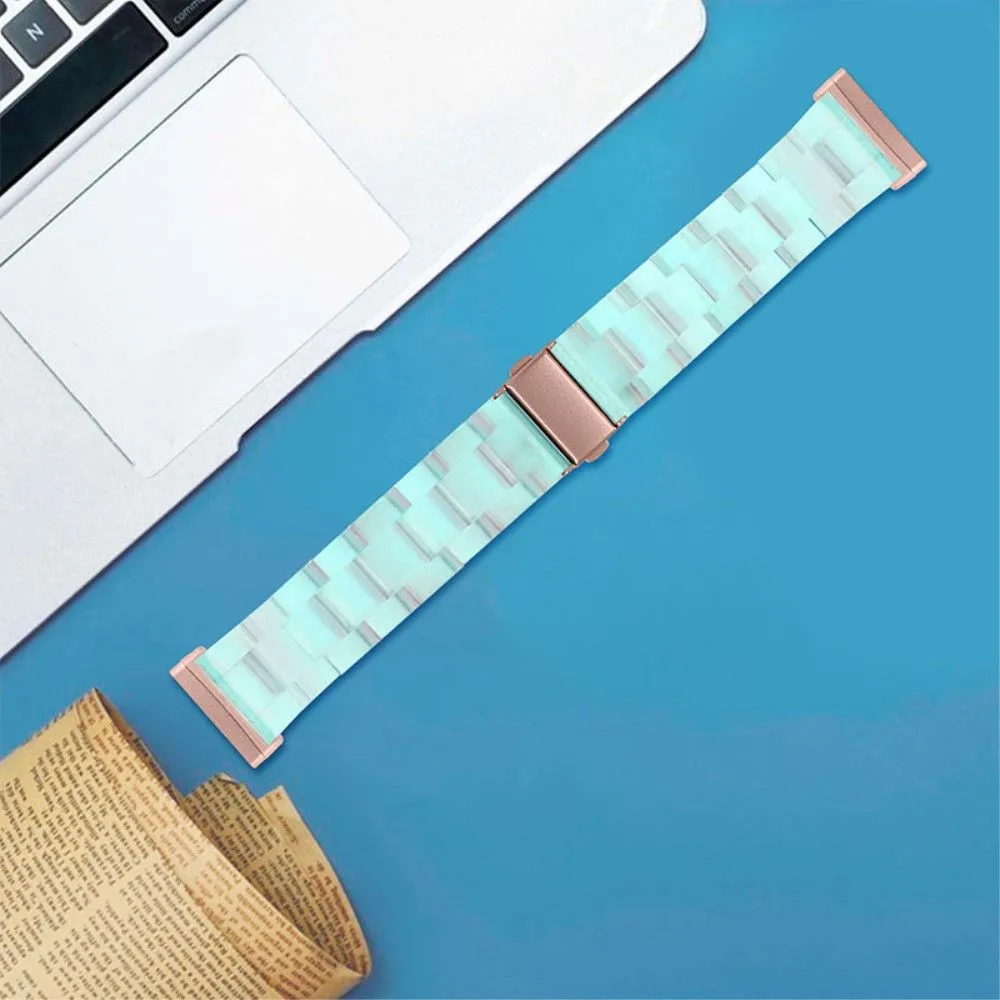 Fitbit Sense / Versa 3 resin bead watch strap - Light Green