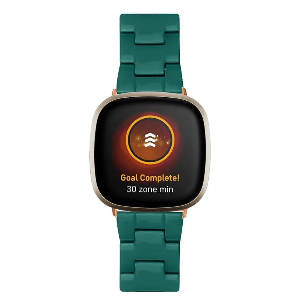 Fitbit Sense / Versa 3 resin bear watch strap - Dark Green