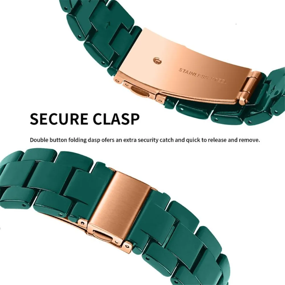 Fitbit Sense / Versa 3 resin bear watch strap - Dark Green