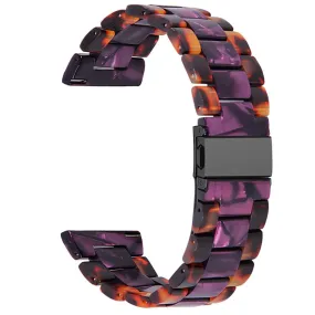 Fitbit Versa 2 / Versa Lite color splice resin watch strap - Hawksbill / Purple