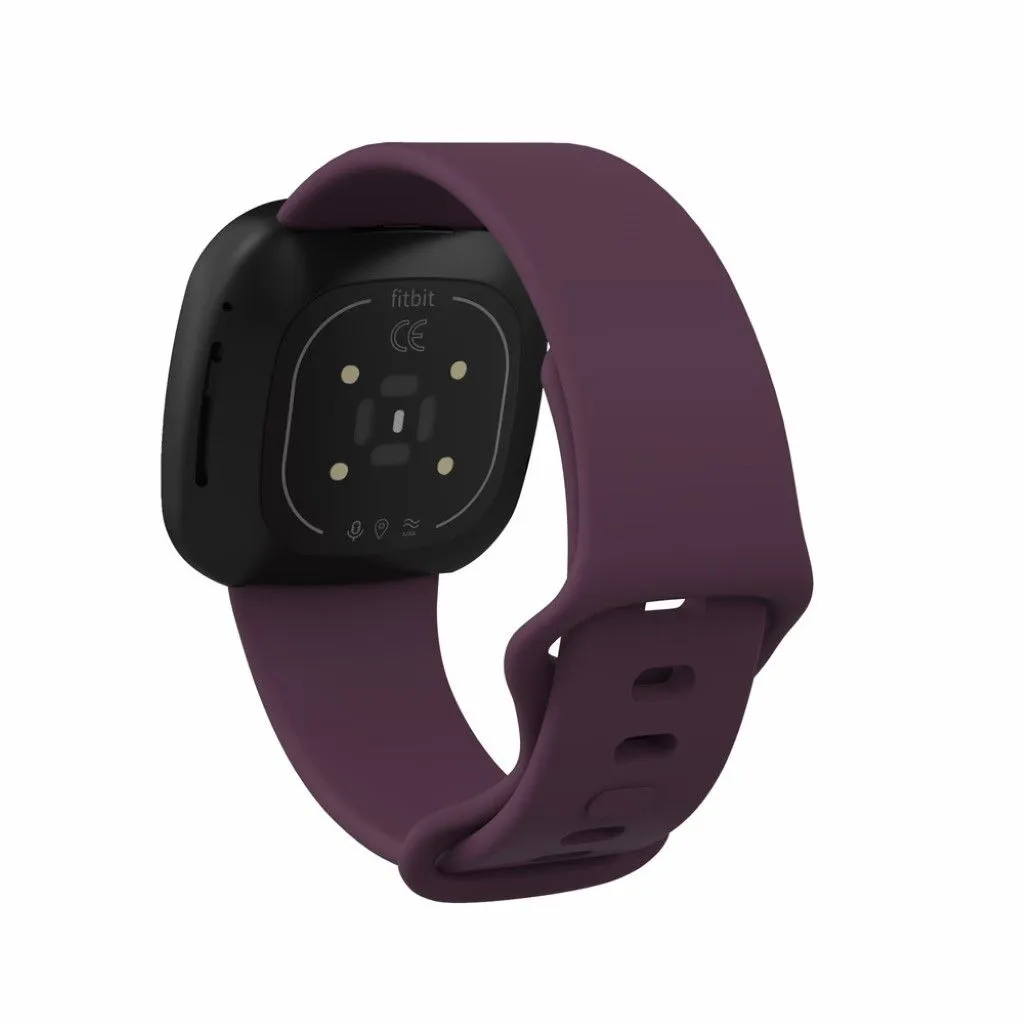 Fitbit Versa 3 / Sense silicone watch band - Dark Purple Size: L