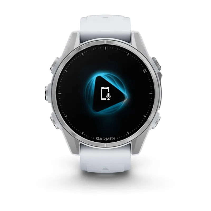 fēnix® 8 – 43 mm | AMOLED - Silver with White Silicone Band