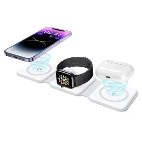 Foldable 3-in-1 Magnetic Wireless Charging Station