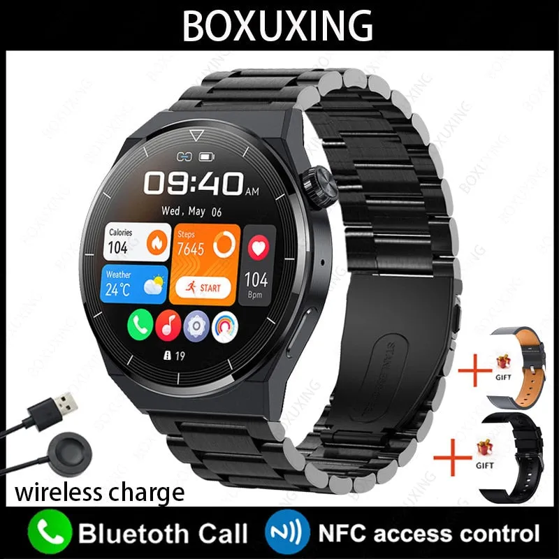 For Huawei Xiaomi NFC Smart Watch Men GT3 Pro AMOLED 390*390 HD Screen Heart Rate Bluetooth Call IP68 Waterproof SmartWatch 2023