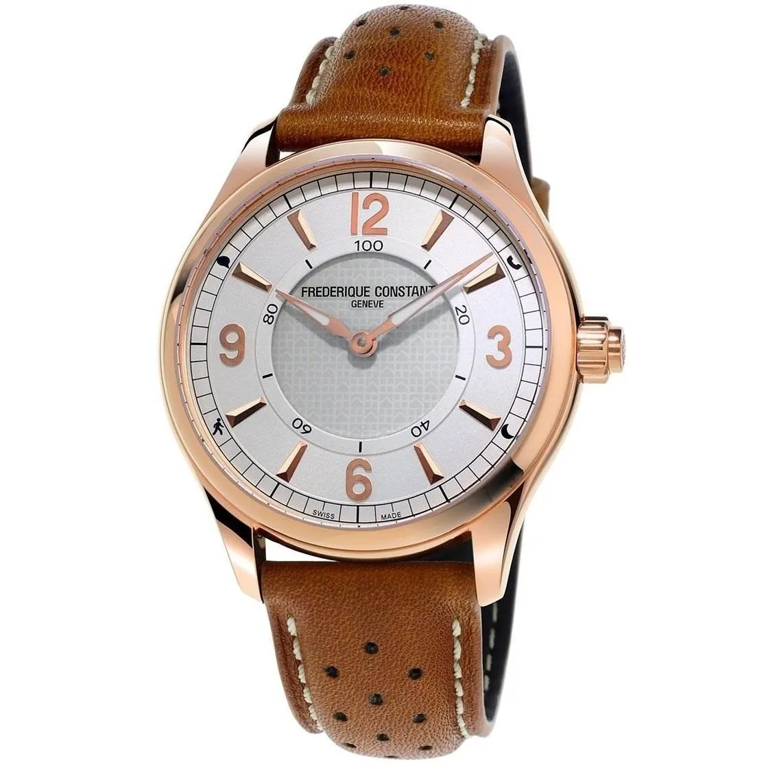 Frederique Constant Men's FC282AS5B4 Horological Smartwatch Brown Leather Watch