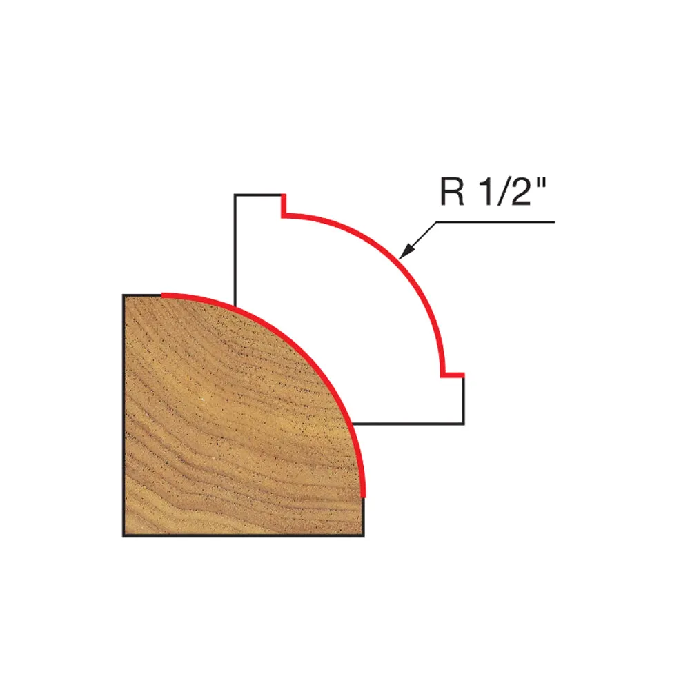 Freud Rounding Over Bit 1/4" Shank x 1/2" Radius