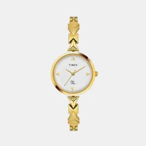 Fria Women's White Analog Brass Watch TWEL18301