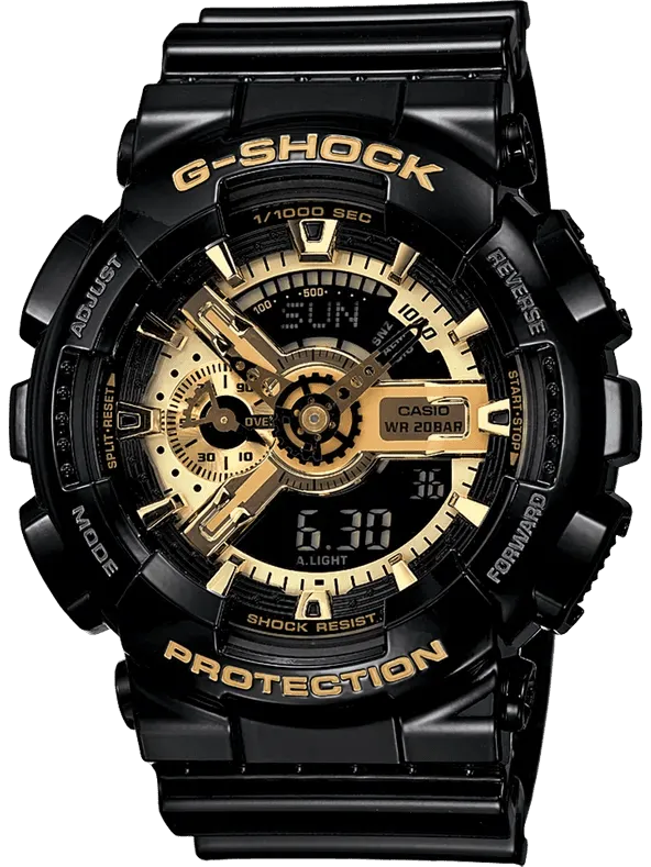 G-Shock Men's Chronograph Watch Black/Gold GA110GB-1A